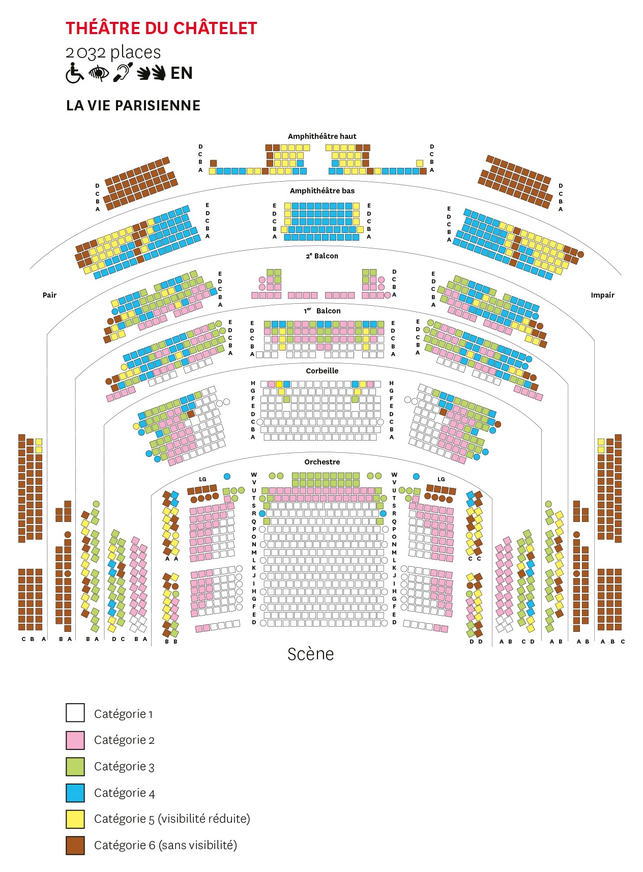 Plan de salle du Théâtre du Châtelet