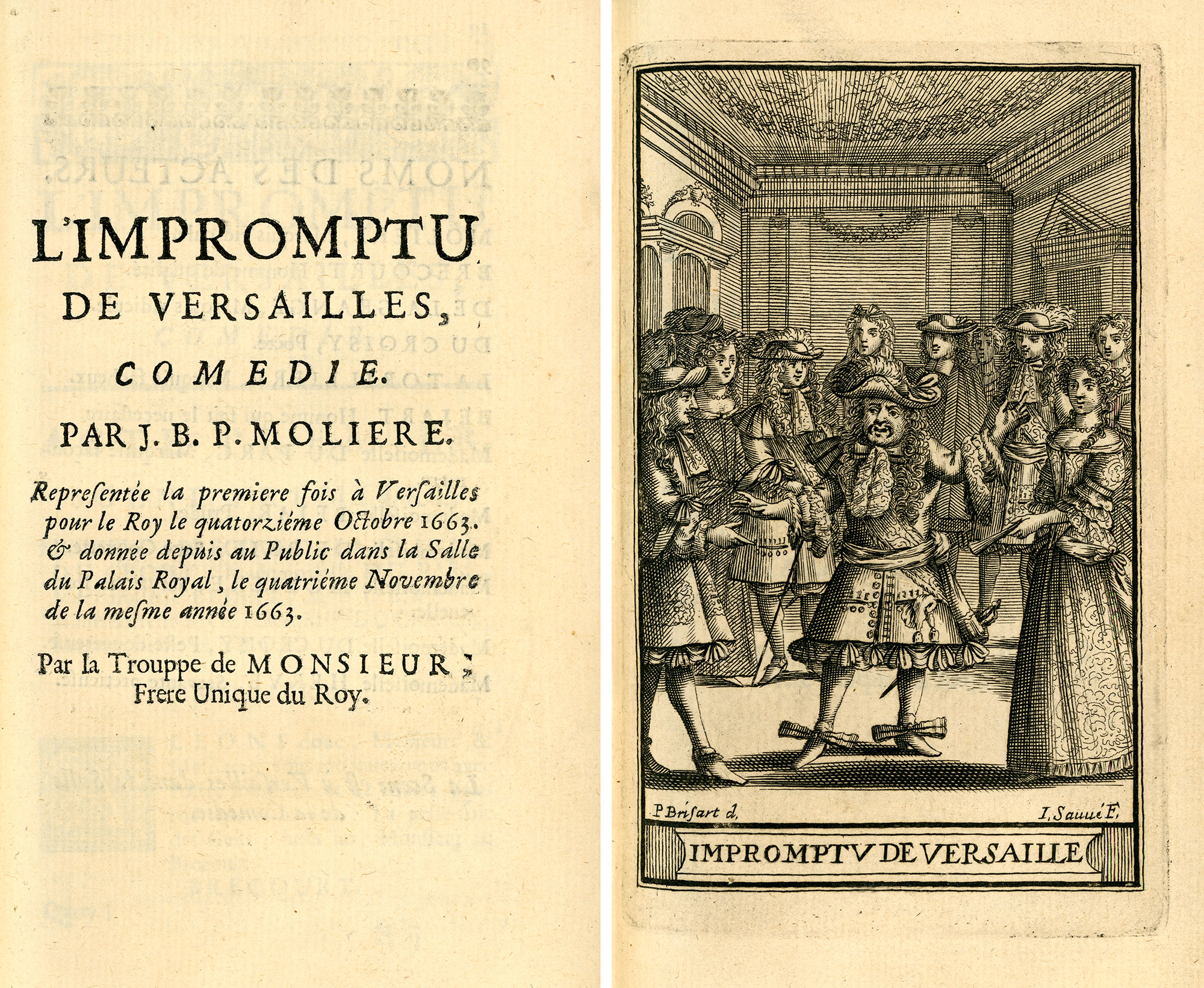 Page de titre et frontispice de la pièce