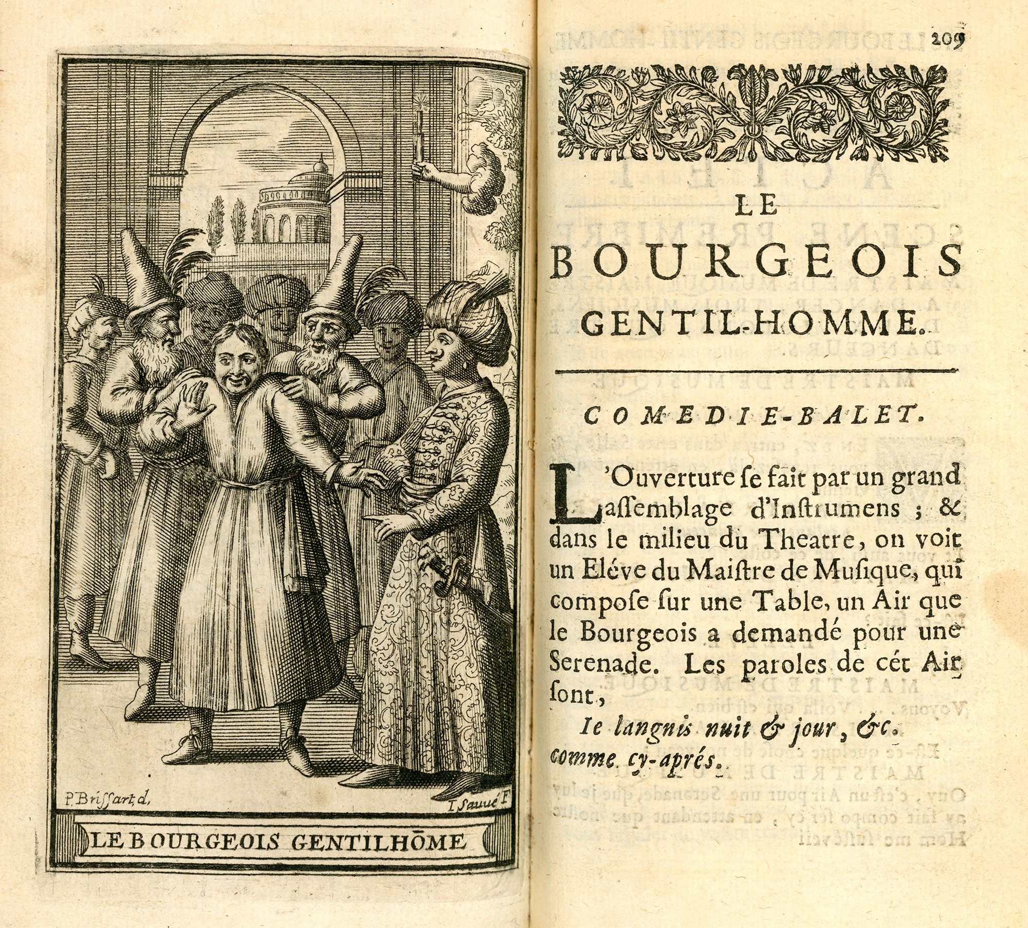 Frontispice et page de titre de la pièce