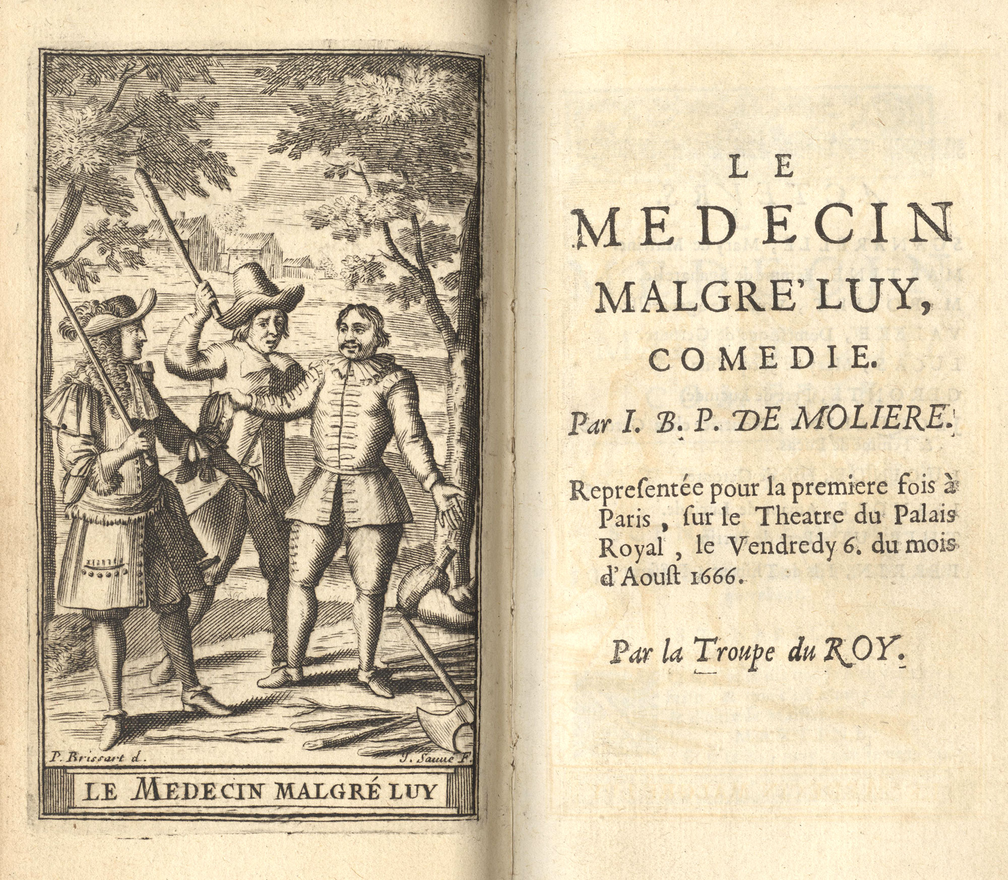 Frontispice et page de titre de la pièce