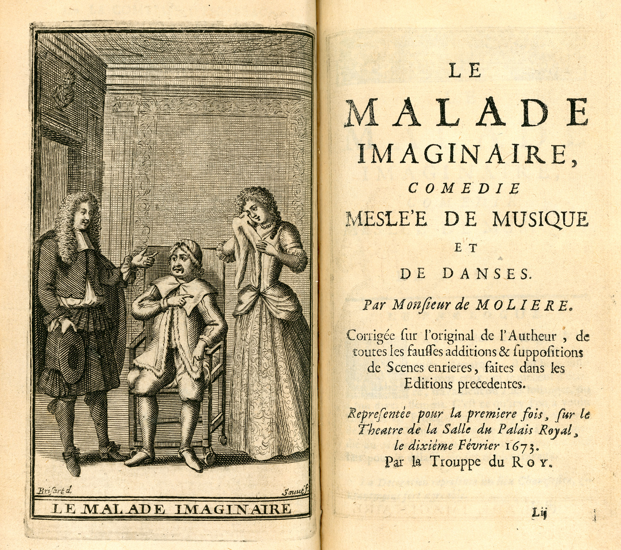 Frontispice et page de titre de la pièce