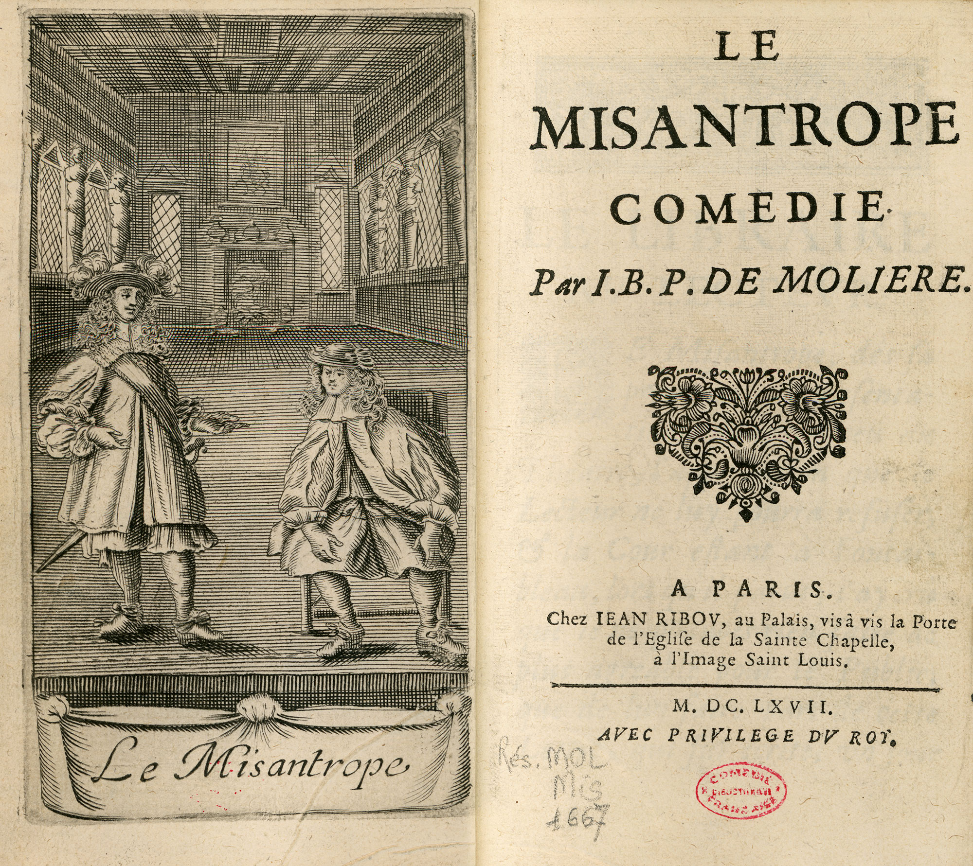 Frontispice et page de titre de la pièce