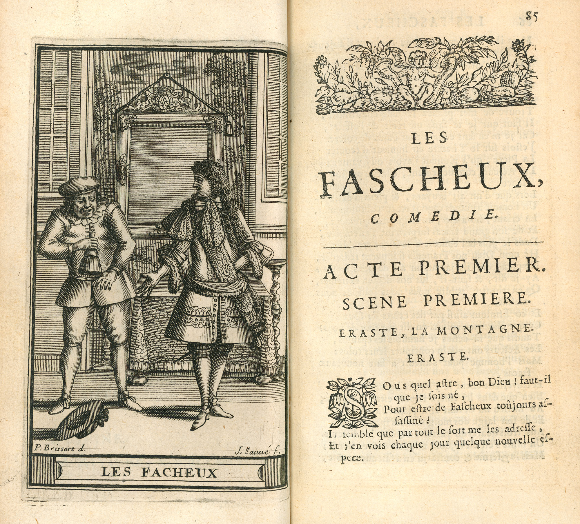 Frontispice et début de l'acte I de la pièce