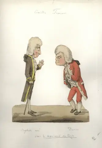 Baptiste aîné et Damas, caricature