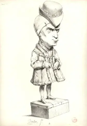 Pierre Ligier dans Louis XI, statuette caricature
