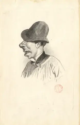 Coquelin cadet, caricature