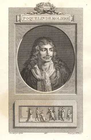Poquelin de Molière / gravure de N. Ponce, dessin de Lafitte