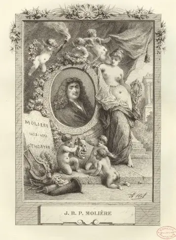 Molière / gravure d'Edmond Hédouin, d'après Nicolas Mignard, [1844-1888]