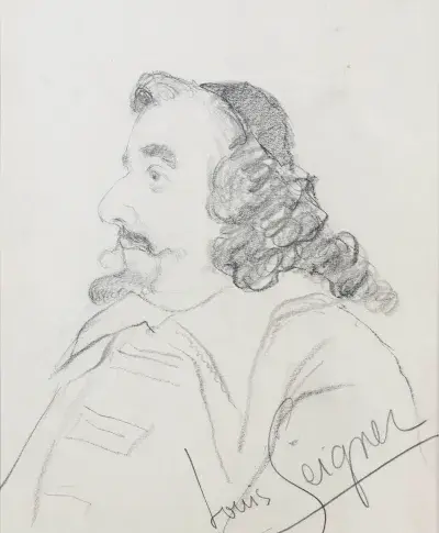 Louis Seigner dans "Le Tartuffe", dessin de Nikolaï Sokolov