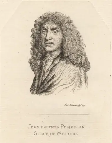 Jean-Baptiste Poquelin, sieur de Molière / gravure de Frédéric-Désiré Hillemacher, 1857
