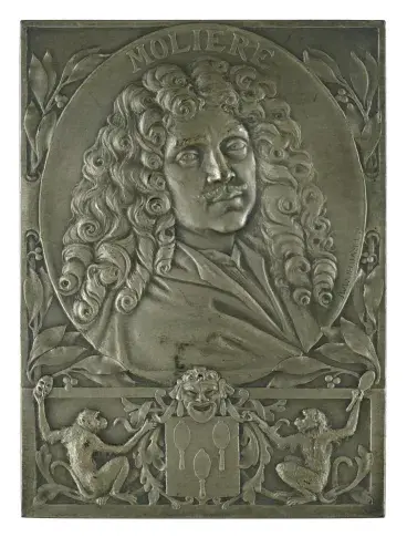 Molière, médaille en argent gravée par G. Prud'homme