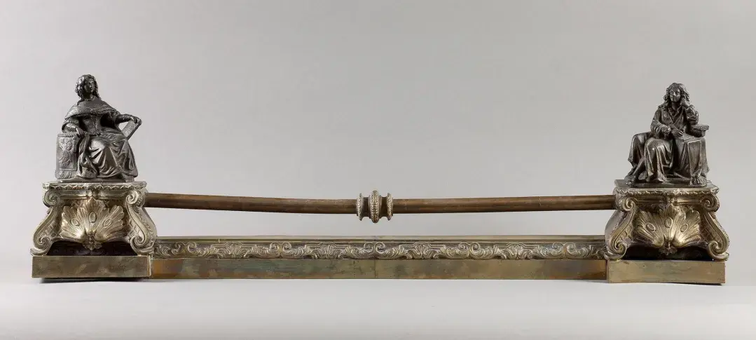 Paire de chenets : Molière et Mlle Molière