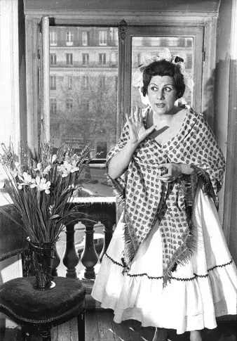 Françoise Seigner dans sa loge