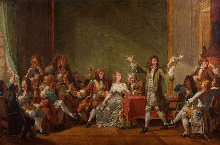 Molière lisant Tartuffe chez Ninon de Lenclos / Nicolas André Monsiau
