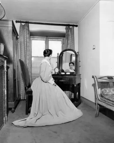 Micheline Boudet dans sa loge