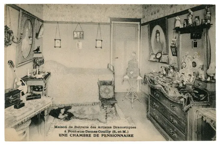 Maison de Retraite des Artistes Dramatiques à Pont-aux-Dames-Couilly, une Chambre de Pensionnaire