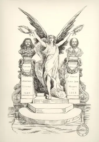 Frontispice Molière-Shakespeare / dessin de Sarah Bernhardt