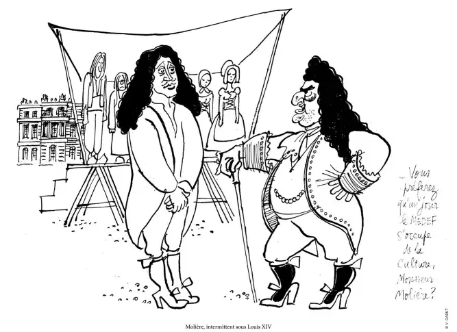 Molière, intermittent  sous Louis XIV / dessin de Cabu