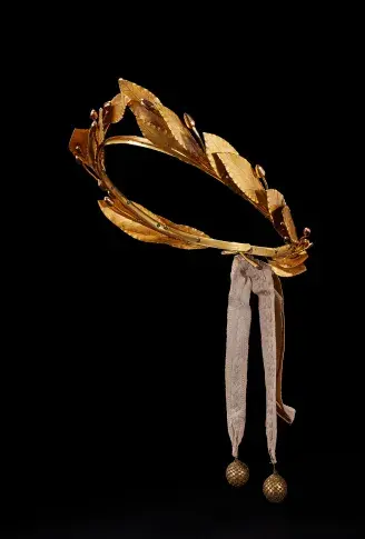 Couronne de laurier portée par Talma dans le rôle de Néron (« Britannicus » de Jean Racine), [1814]