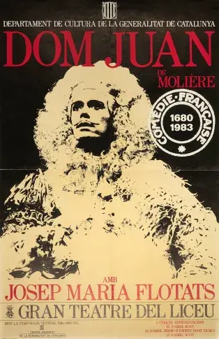 Affiche de la tournée en Espagne, 1983. "Dom Juan" de Molière