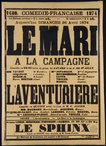Affiche du 26 avril 1874
