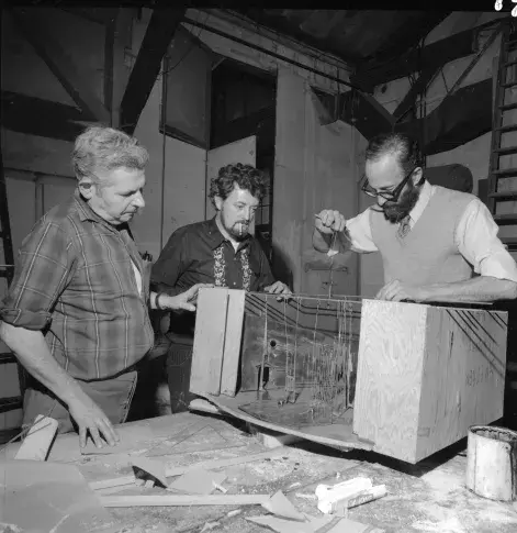 Les ateliers de décors, boulevard Bineau à Neuilly, [1974]