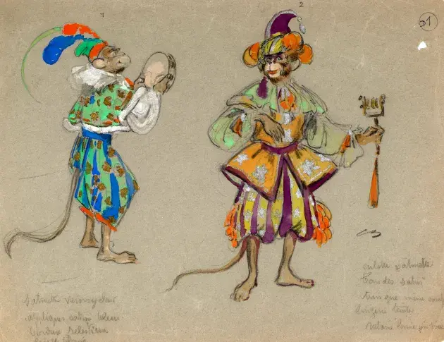 Le Mariage forcé, 1922, Singes