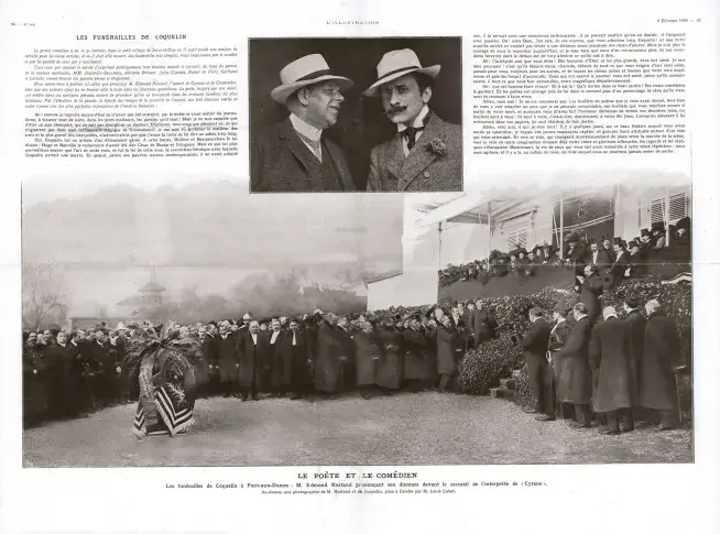 Les funérailles de Coquelin aîné à Pont-aux-Dames le 30 janvier 1909