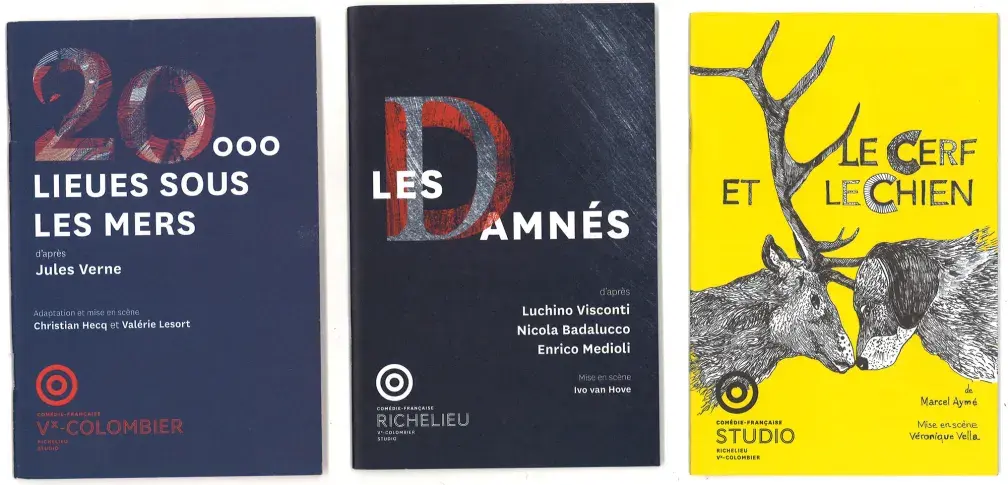 Programmes de "20000 lieues sous les mers" d’après Jules Verne, "Les Damnés" d'après le scénario de Luchino Visconti, Nicola Badalucco et Enrico Medioli, "Le Cerf et le chien" de Marcel Aymé