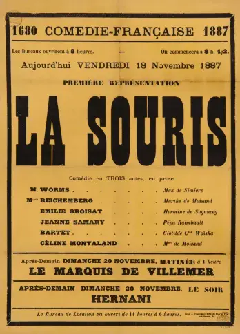 Affiche du 18 novembre 1887