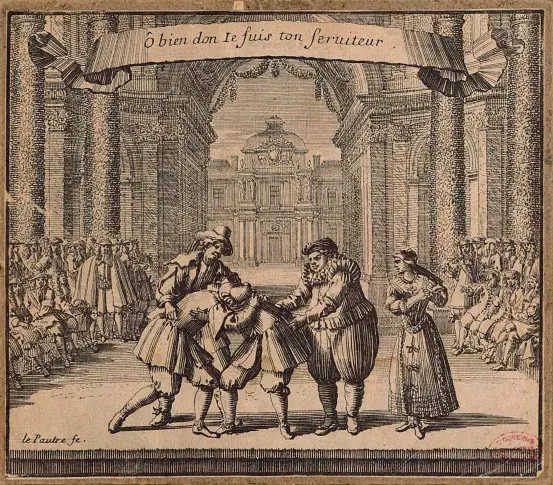 Scène de théâtre avec des spectateurs sur la scène