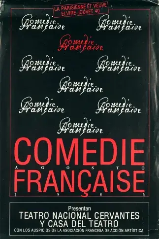 Affiche de la tournée en Amérique latine, 1986. "La Parisienne" d’Henry Becque et "Elvire Jouvet 40"