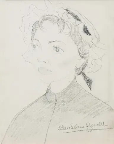 Micheline Boudet dans "Poil de carotte", dessin de Nikolaï Sokolov