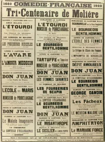 Affiche de janvier 1922