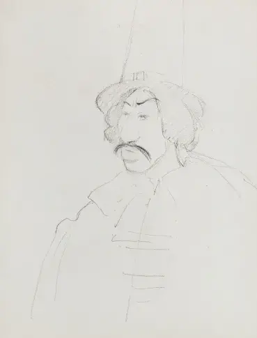 Daniel Sorano dans "Dom Juan", dessin de Nikolaï Sokolov