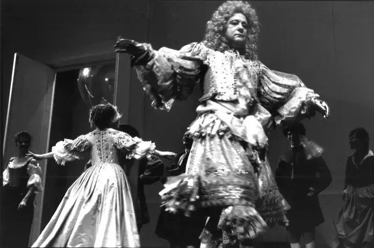 « Les Précieuses ridicules », 1993, mise en scène de Jean-Luc Boutté, avec au premier plan : Yves Gasc (Jodelet)