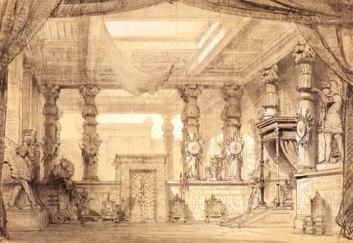 « Esther » de Jean Racine : le Palais d’Assuérus / Rubé et Chaperon, 1864
