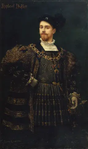 Raphaël Duflos dans le rôle de Don Carlos (« Hernani » de Victor Hugo), huile sur toile de Léon Comerre, [1887]
