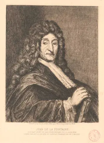 Portrait de Jean de La Fontaine, gravure de René Legrand