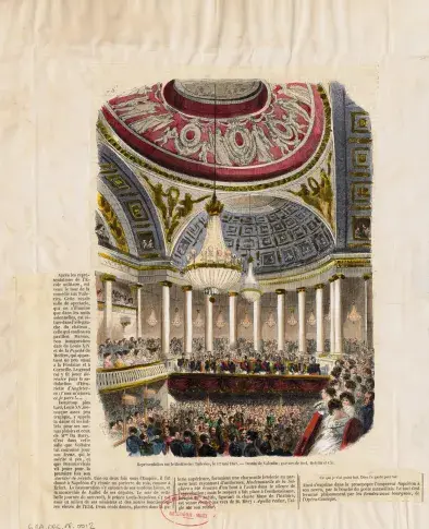 Représentation sur le théâtre des Tuileries