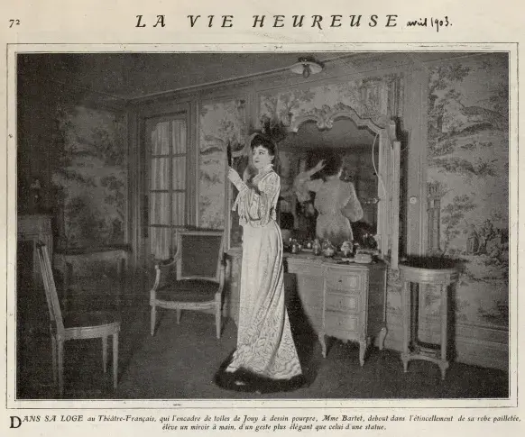 Julia Bartet dans sa loge