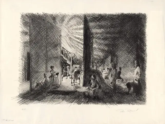 [La Troupe du Roy], dessin de Pierre Roussel