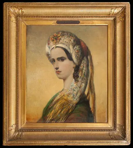 Rachel dans le rôle de Roxane (« Bajazet » de Jean Racine), huile sur toile de Pierre-Joseph Dedreux-Dorcy, [1842]
