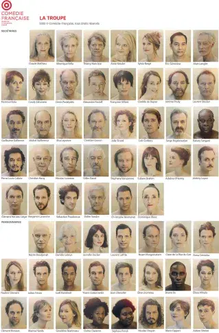Trombinoscope de la troupe de la Comédie-Française, septembre 2022. Photographies de Stéphane Lavoué
