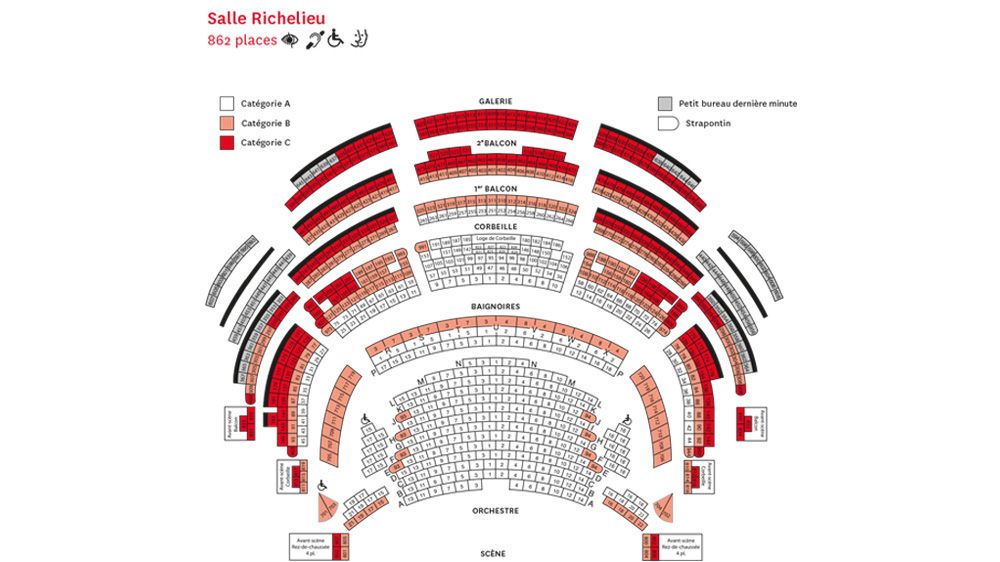 Hall seating charts ・ ComédieFrançaise Hall seating charts ・ ComédieFrançaise